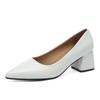 Tacones Altos de Boca Baja Zapatos de Mujer 2023 Nuevos Zapatos de Mujer Mary Jane Zapatos de Cuero Pequeños Tacones Gruesos Zapatos de Mujer Zapatos Individuales Profesionales Franceses Mujer