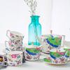 Juego de Café Cerámico Tangshan Estilo Europeo Hogareño Phnom Penh Taza de Café Regalo Creativo Regalo a Mano Taza y Platillo de Porcelana de Hueso