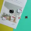 Encaje de Dibujos Animados Gatito Cereza DIY Funda para Teléfono Accesorios para Pasador Plástico Color Goteo de Aceite Material de Gato