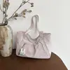 Bolsa Tote de Bolinhas Estilo Coreano para Mulheres, Bolsa de Ombro de Grande Capacidade, Bolsa de Mão Fofa Estilo Menina para o Dia a Dia, Bolsa Leve da Moda para Mulheres