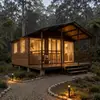 Fábrica de casas expansíveis de asa dupla, villa pré-fabricada, casa integrada para escritório em área cênica, casa de painel pré-fabricado, casa de painel móvel feita sob medida
