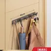 Gancho para puerta trasera de aluminio espacial, colgador, sin perforaciones, fuerte capacidad de carga, gancho adhesivo, perchero, almacenamiento para colgar en la pared
