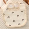 Babador de Gaze em Formato de U para Bebê Impermeável Toalha de Saliva Suprimentos para Bebês Crianças Babador com Bolso para Arroz para Bebê Atacado