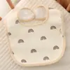 Babero para bebé con hebilla trasera en forma de U, toalla para saliva, babero impermeable de algodón de clase A, ropa no mojada, babero para comer para bebé, venta al por mayor