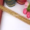 Fábrica atacado de ouro e prata acessórios de renda acessórios de onda financeira cortina de renda estilo nacional laço dourado