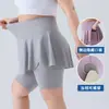 Pantalones Falda Falsos de Dos Piezas para Tallas Grandes de 100 kg, de Cintura Alta con Bolsillos, Pantalones Capri de Abrigo, Pantalones Falda de Fitness, Suministro Transfronterizo