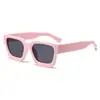 Nuevas Gafas de Sol Cuadradas Simples Estilo Retro Gafas de Sol de Comercio Exterior Transfronterizo Europeo y Americano Marco Negro Visera Protector Solar Anti-UV Moda