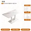 Asientos de cabina tapizados blancos modernos de lujo ligero para restaurante comercial, mesa de pizarra, sofá doble, asientos de cabina tejidos de ratán de diseño nórdico