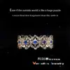 Anillo Vintage Ins Artesanía Italiana Nueva Versa Jewelry Chapado en Oro Sin Talla Anillo de Dedo Arcoíris de Nicho