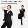 Ropa de Lavado a Mano Vietnamita Japonesa Traje de Trabajo para Mujer Doctora Traje de Salón de Belleza Centro Postparto Uniforme de Enfermera Aislamiento Dividido