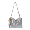 Bolsa de Ombro Dourada Fashionável Doce e Fresca de Verão para Mulheres 2026 Nova Grande Capacidade Casual Versátil Bolsa Transversal