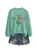 Vida de Enfermeira Loja Independente Amazon Wish Moletom Casual Elegante da Moda Feminino Outono Inverno Gola Redonda Manga Longa