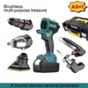 Nuevo Juego Combinado de Herramientas Multi-Uso Sin Escobillas Estilo DeWalt Makita Recargable con Batería de Litio de Comercio Exterior