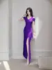 Vestido de Noite Roxo Sexy para Mulheres, Vestido para Boate, Vestido para Boate, Técnico de Massagem para Pés, Roupa de Trabalho para Beleza
