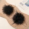 Desejo puro por vento alto senso franja de pena de avestruz rede flor DIY grampo de cabelo feito à mão acessórios de cabelo acessórios de vestuário atacado