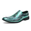 Sapatos Chelsea de couro plus size transfronteiriços sapatos de couro pontudos que mudam de cor tamanho 33-45 moda generosa Sapatos de couro Willow