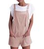 Overol de Verano Transfronterizo de Ebay con Bolsillos, Cintura Alta Mezcla de Algodón Casual Versátil Moda Patchwork Shorts