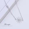 S Pulsera de Girasol de Cobre Chapado en Plata con Zirconia Estrella Qiao Mei Mismo Estilo Femenino Simple Japonés y Coreano Copo de Nieve Joyería de Descendientes