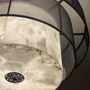 Nuevo Estilo Chino Patrón de Mármol Restaurante Lámpara de Araña Estilo Chino Hotel Salón de Banquetes Lámpara de Araña Grande Restaurante Simple Caja Lámpara de Araña