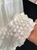 Saia de Bolo Doce em Camadas com Babados para Mulheres, Novo Estilo de Verão, Saia Midi Versátil de Cintura Alta Branca para Figuras Baixas