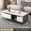 Mesa de centro de pizarra para sala de estar, adecuada para casas pequeñas, moderna minimalista, lujo ligero, sensación de alta gama, mesa de centro combinada con mueble de TV extensible
