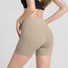 Shorts de yoga de cintura alta para realzar glúteos con bolsillos, shorts deportivos para fitness, pantalones deportivos de tres cuartos de secado rápido para glúteos de durazno para mujer, primavera/verano