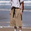 Pantalones Cortos Japoneses para Hombre, Holgados de Talla Grande hasta la Rodilla, Verano Marca de Moda Americana Ins Casual Pantalones Medios de Pierna Ancha de 7/8