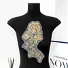 Exquisitos Adornos Florales con Lentejuelas para Ropa, Zapatos y Sombreros Accesorios Hechos a Mano para DIY con Bordado sobre Base de Malla y Parches Florales Multicolor