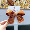 Tienda de fábrica nuevos accesorios para el cabello para niños al por mayor pinza superior para el cabello con cinta de flor de terciopelo a rayas