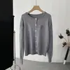 Ano Novo Novo Estilo Roupas Femininas Bordado Ursinho Gola Redonda Manga Longa Tricô Solto Cardigan Peça de Exterior Top Preto Tamanho Único Damasco