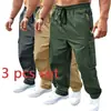 Pantalones jogger funcionales de estilo americano para trabajo, comercio exterior transfronterizo para hombres, pantalones deportivos casuales holgados con múltiples bolsillos para exteriores