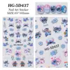 Lindas Pegatinas para Uñas de Stitch 5D Relieve Tridimensional Lilo y Stitch Mickey Mouse Pegatinas para Uñas Artísticas Accesorios Estilo Hg