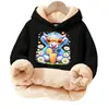 Sudadera con capucha casual de ajuste holgado, tamaño grande, mezcla de algodón y lana de cordero con forro polar, sin bolsillos, para primavera y otoño en el sudeste asiático