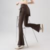Calça Saia Flare para Treino de Pilates na Primavera, Calça Yoga Emagrecedora para Mulheres, Cintura Alta, Calça Longa que Valoriza o Corpo para Academia, Treino, Corrida