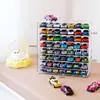 Domasco 1:Caixa de Armazenamento para 64 Carros Hot Wheels Transparente Multicamadas Carro Esportivo Modelo de Brinquedo Rack de Armazenamento de Acrílico