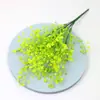 Ramo de Sauce de Campana Dorada, Plantas Acuáticas Artificiales, Decoraciones de Plantas Verdes, Flores de Plástico para el Hogar, Flores de Enredadera para Colgar en la Pared, Plantas Verdes Artificiales