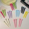 Clip para raíz de cabello color caramelo, esponjoso, para peinar, horquilla sin costuras, clip para flequillo lateral, artefacto posicionador de partición, clip de pico de pato, horquilla