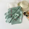 Lenço de Seda Retro com Bolinhas Estilo Francês, Versátil e Elegante para Mulheres, Lenço Quadrado Pequeno de Seda Sintética, Lenço de Cabeça 70cm, Lenço de Pescoço Estilo Coreano, Lenço