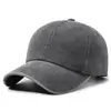 Boné de Baseball Casual Vintage em Tecido Lavado Estilo Coreano para Mulheres, Boné Versátil Retrô com Aba Curva para Homens, Proteção Solar Sólida para Primavera e Outono