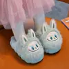 Pantuflas de Algodón para Otoño e Invierno para Niños y Niñas, Suela Gruesa Antideslizante para Interiores en Casa, Pantuflas de Algodón Calientes con Forro de Felpa de Invierno