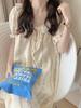 Lindo Camisón Estilo Princesa para Mujer Verano Estilo Coreano Dulce Pequeño Floral Cuello de Muñeca Manga Corta Pijama Midi Ropa para el Hogar