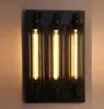 Iluminação vintage estilo industrial café bar churrascaria restaurante sala de jantar varanda lâmpada de parede de ferro tubo de ferro luz LED