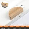 Tirador de puerta de armario de madera maciza con forma de semicírculo, estilo japonés moderno, sencillo, de haya y nogal negro, tirador de madera nórdica.