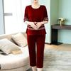 Roupas Femininas Plus Size 2026 Verão Novo Estilo para Mães de Meia-Idade e Idosas, Calça Cropped Soltinha Emagrecedora + Conjunto de Camiseta Solta Tendência