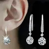 Deseo comercio exterior venta caliente pendientes de piedra de diamante desnudo Joyería Coreana Al por mayor cristal natural moda Pendientes de Joyería de Plata