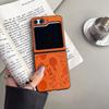 Funda de Cuero Estilo Dibujos Animados Adecuada para Samsung Z Flip 50% de Descuento Teléfono Plegable, Funda Dura con Anillo de Nicho para Z Flip 4, Z Flip 6/7/8