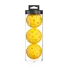 Pelota de Pickleball personalizada de 40 agujeros, 74 mm, para interior y exterior, alta elasticidad, resistente al desgaste, venta al por mayor transfronteriza, perforada