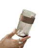 Taza de Cristal para Ver la Montaña Vidrio Transparente de Alto Borosilicato Resistente a Altas Temperaturas Taza de Una Sola Capa Juego de Tazas de Té para Oficina Taza de Té para el Hogar