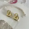 Pendientes Diseño de Nicho Alta Gama 2025 Nuevos de Moda Corazón Pendientes Elegantes Estilo Ins Pendientes de Aguja de Plata 925 para Mujeres