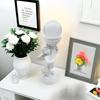 Escultura de resina de columna romana nórdica, adornos pequeños de mesa con alas, adorables angelitos decorativos.